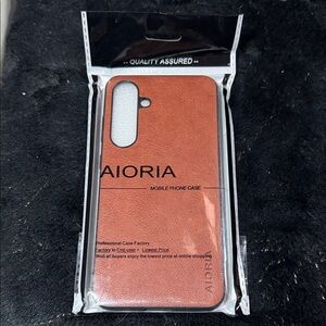 Aioria Samsung Galaxy S21 FE brown leather phone case